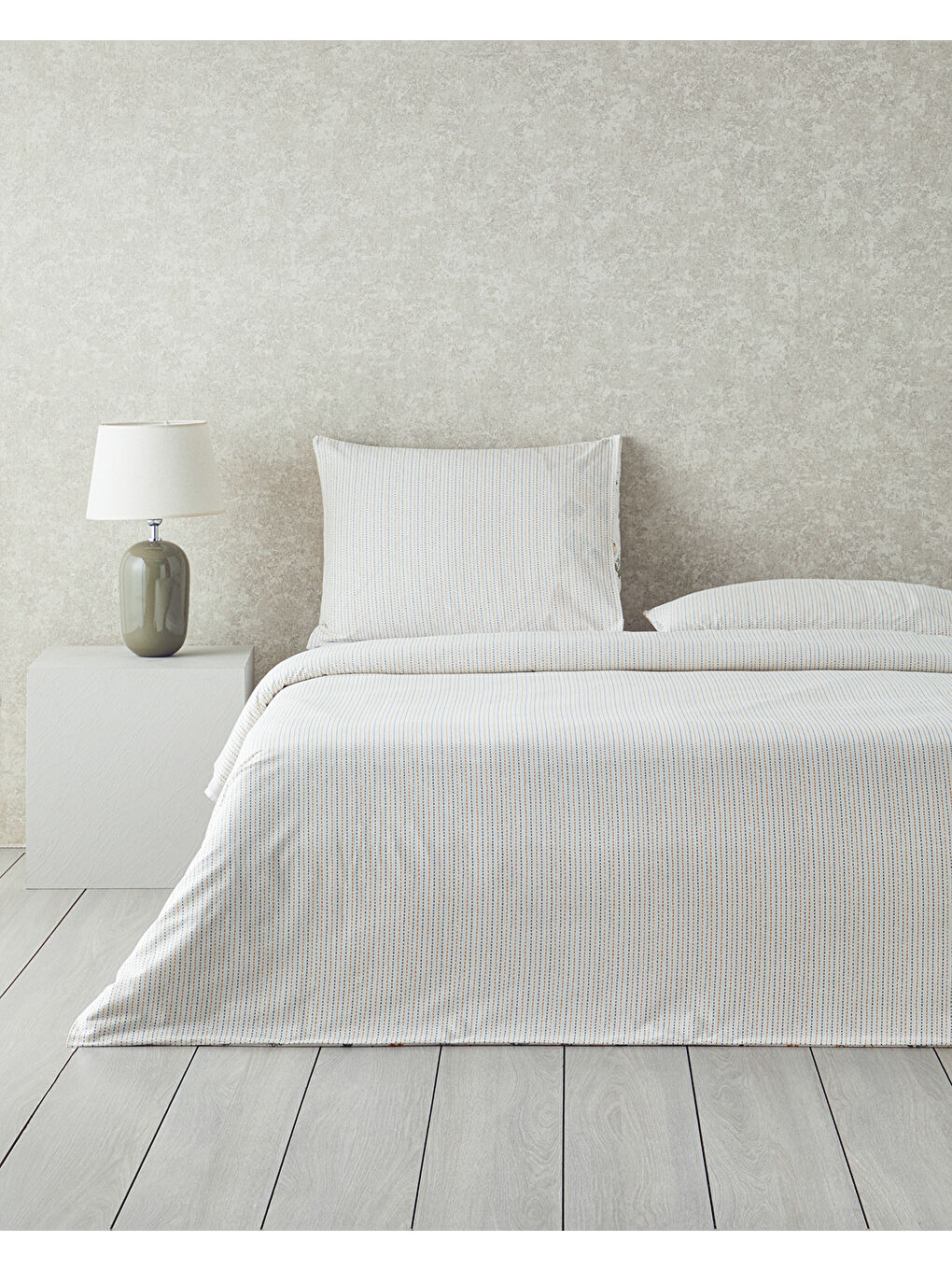 Vintage Argyle Pamuklu Ranforce Çift Kişilik Nevresim Seti 200x220 cm Yeşil-Sarı-1