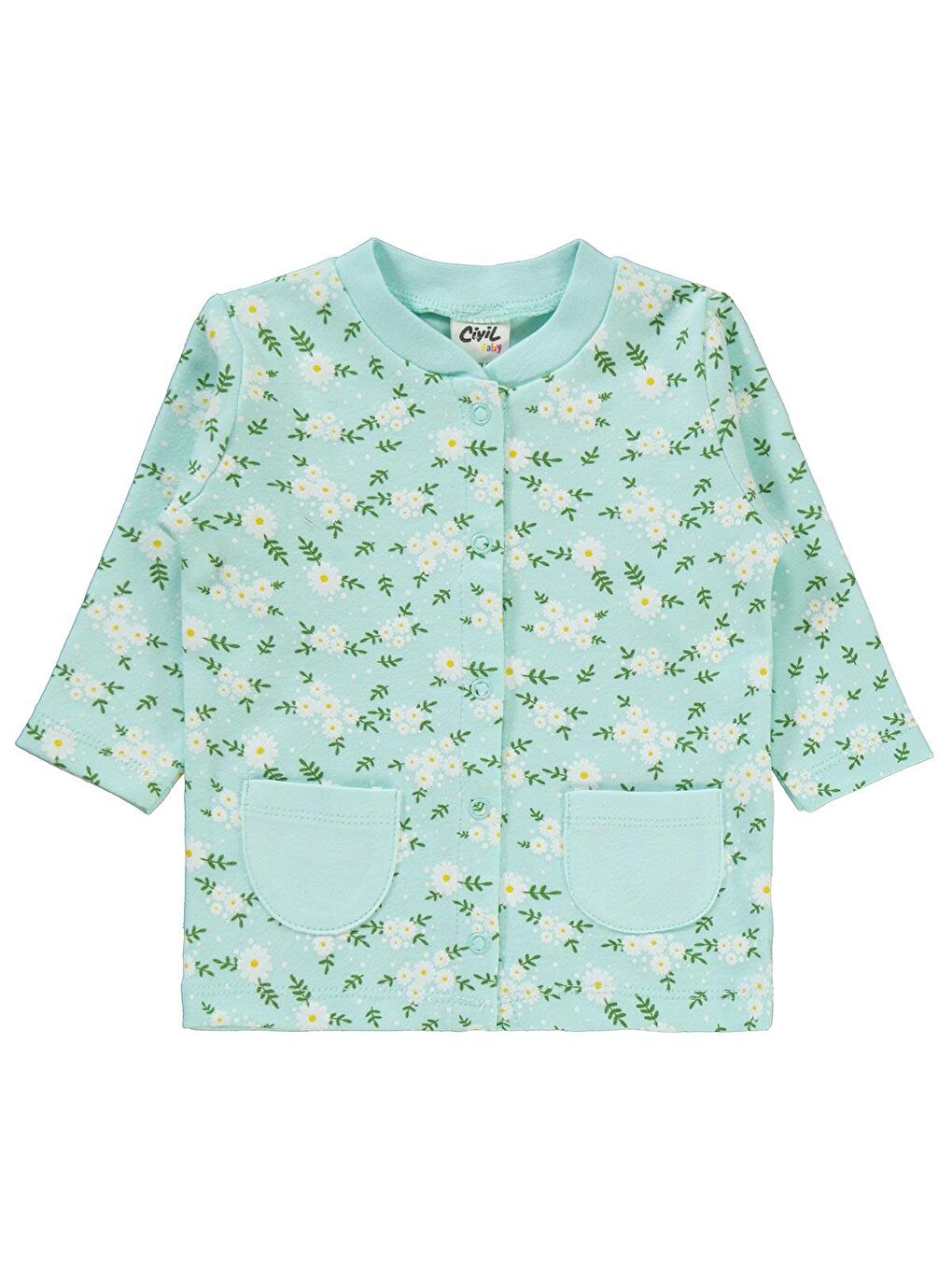 Yeşil Baby Kız Bebek Pijama Takımı 1-6 Ay Mint-2