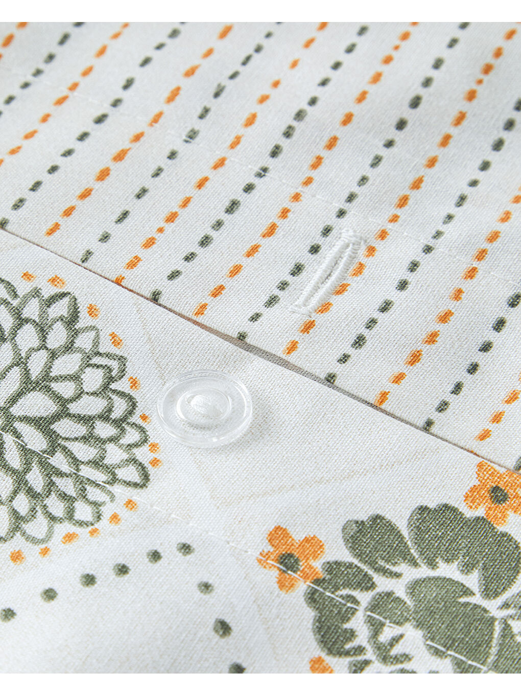 Vintage Argyle Pamuklu Ranforce Çift Kişilik Nevresim Seti 200x220 cm Yeşil-Sarı-4