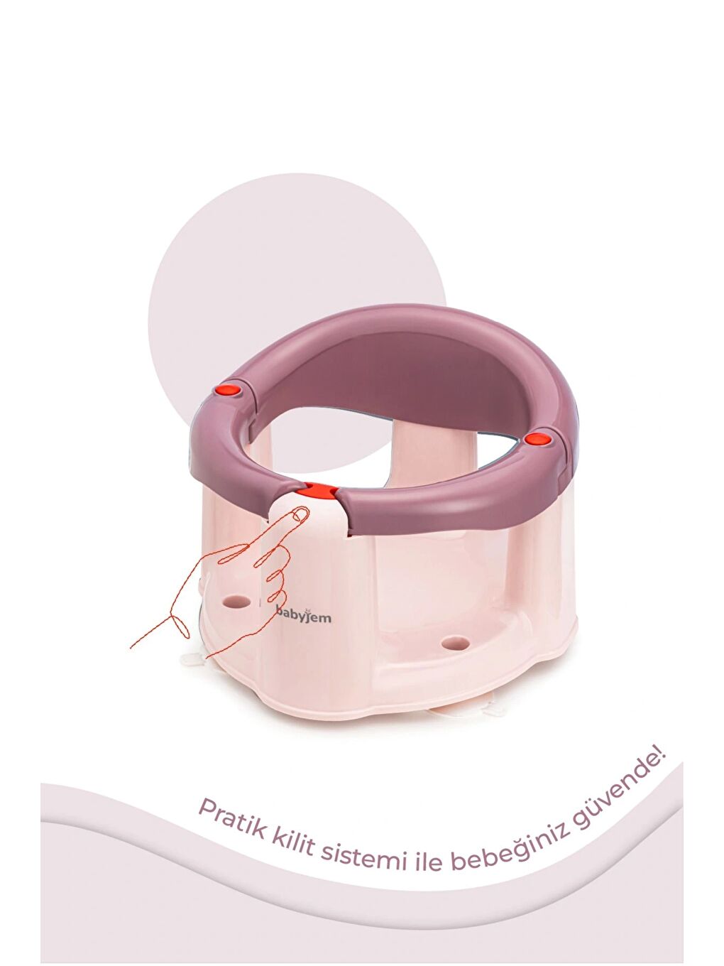 Önden Açılır Mama Sandalye Oturağı Ve Minderi - 2 'Li Set Mürdüm-3