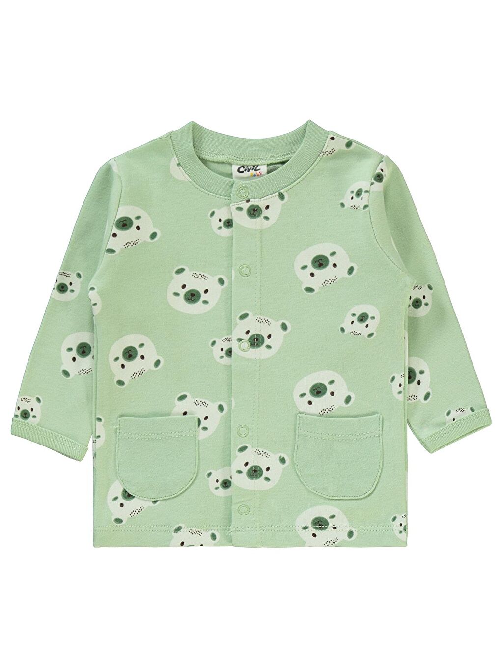 Baby Erkek Bebek Pijama Takımı 1-6 Ay Soft Haki-1