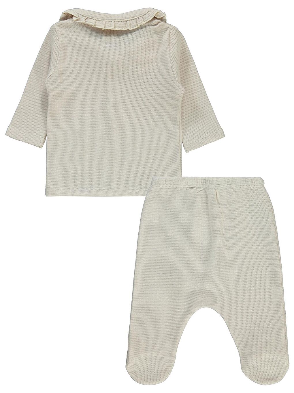 Bej Baby Kız Bebek Pijama Takımı 1-9 Ay Taş Rengi-2