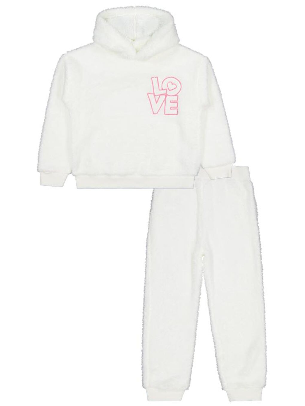 Girls Love Nakışlı 6-9 Yaş Eşofman Takımı - Ekru 9-10 Yaş