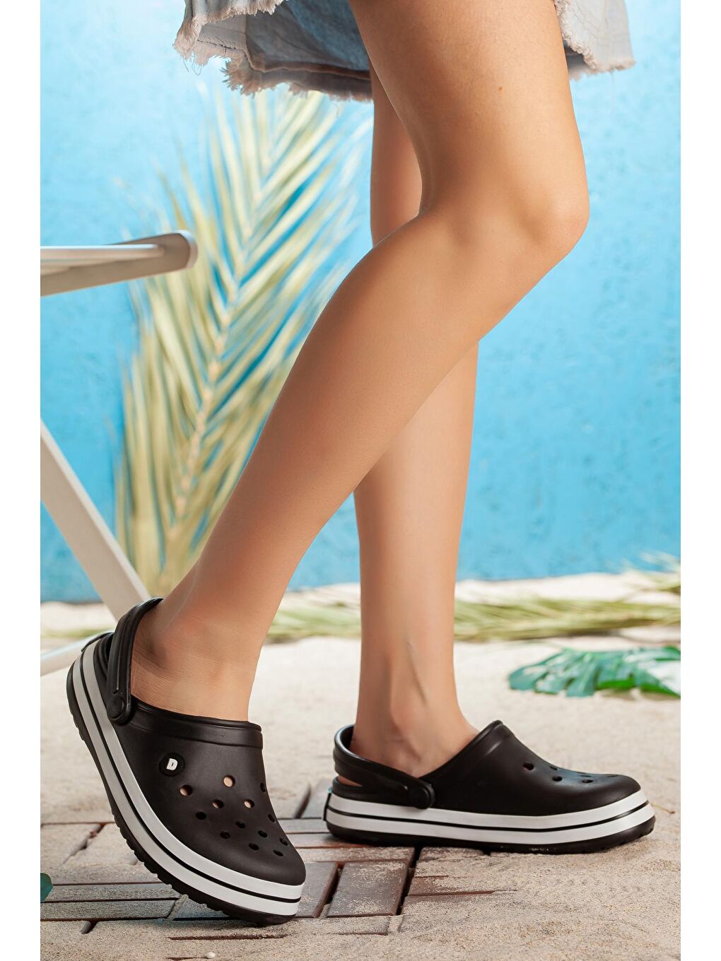 Siyah D0079 Günlük  Unisex Terlik-1