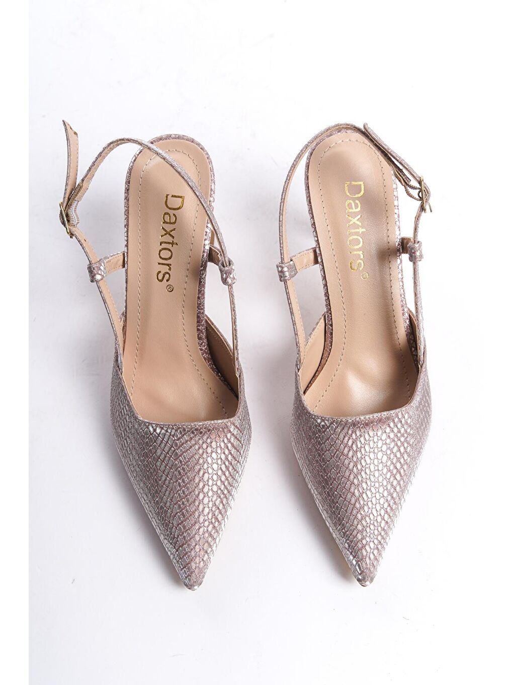 Turuncu D438 Günlük Kadın Klasik Topuklu Ayakkabı-1