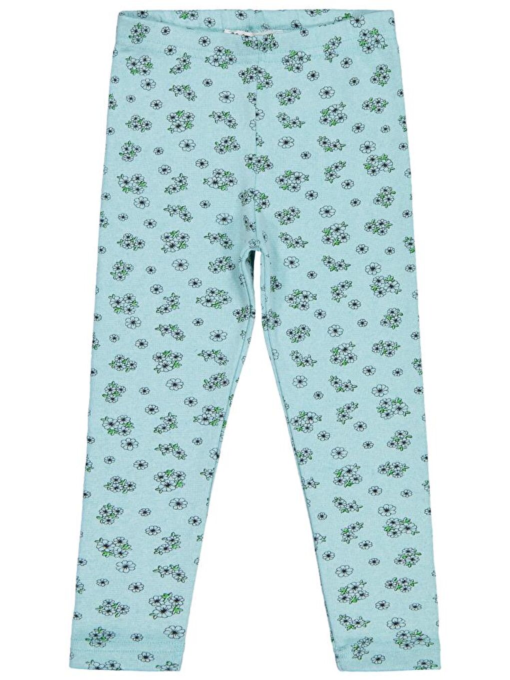 Girls Çıtır Çiçek Desenli 10-13 Yaş Tayt - Yeşil 10-11 Yaş-1