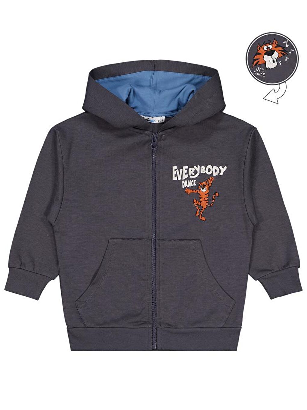 Antrasit Boys Everybody Dance Baskılı 2-5 Yaş Hırka - Gri 2-3 Yaş