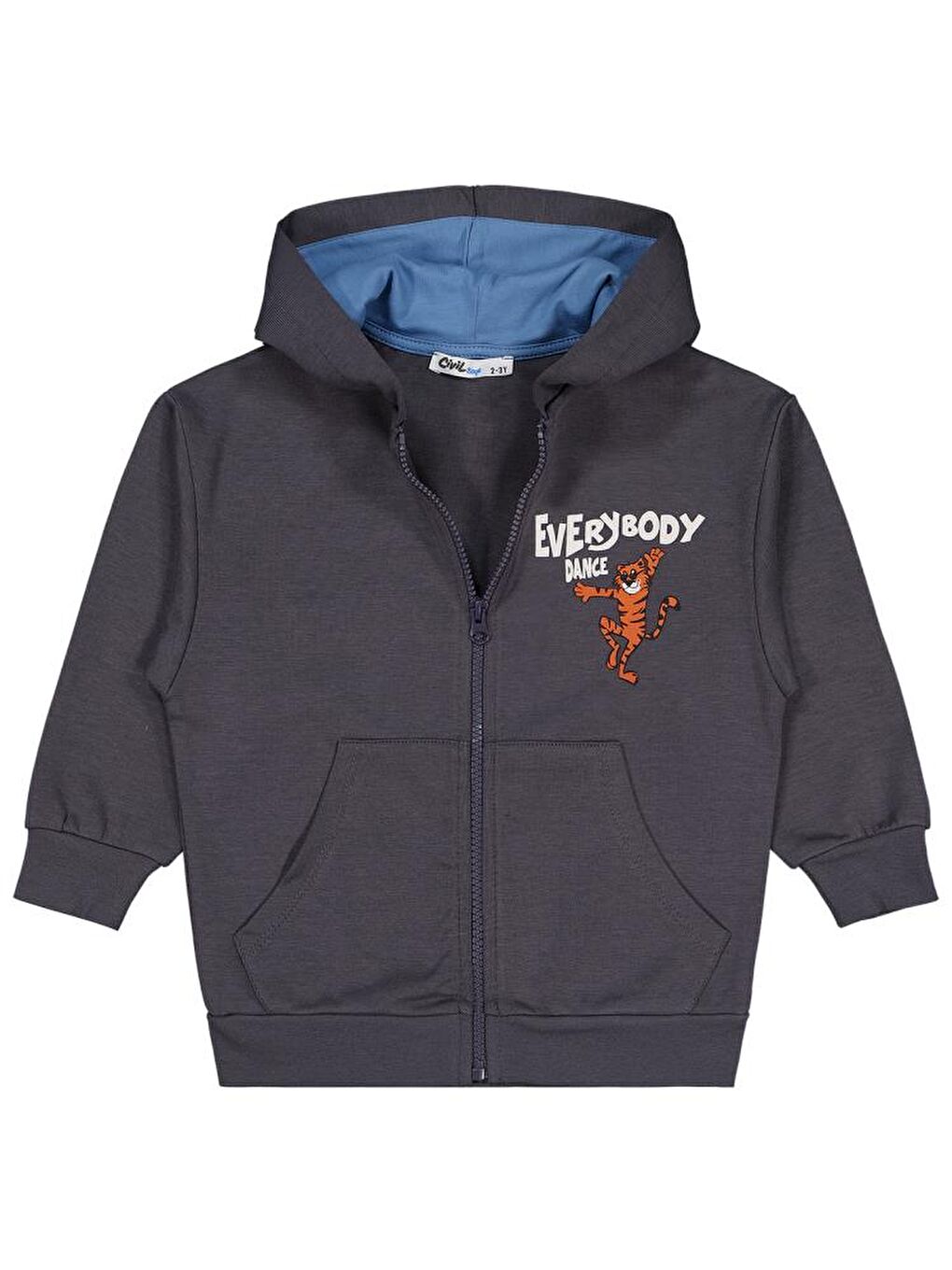 Antrasit Boys Everybody Dance Baskılı 2-5 Yaş Hırka - Gri 2-3 Yaş-1