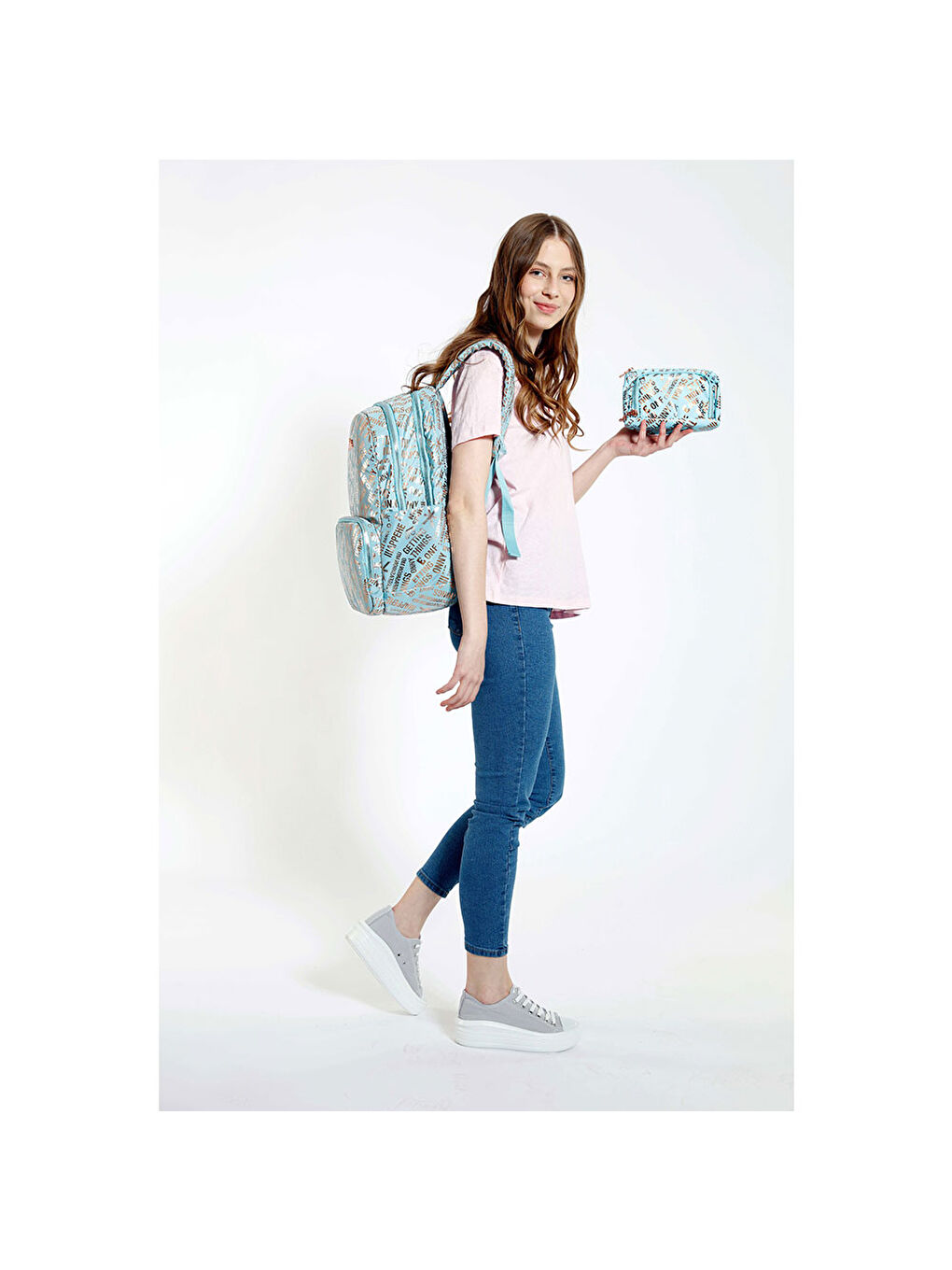 Brokar Sırt Çantası Happy-Turkuaz K1553-5