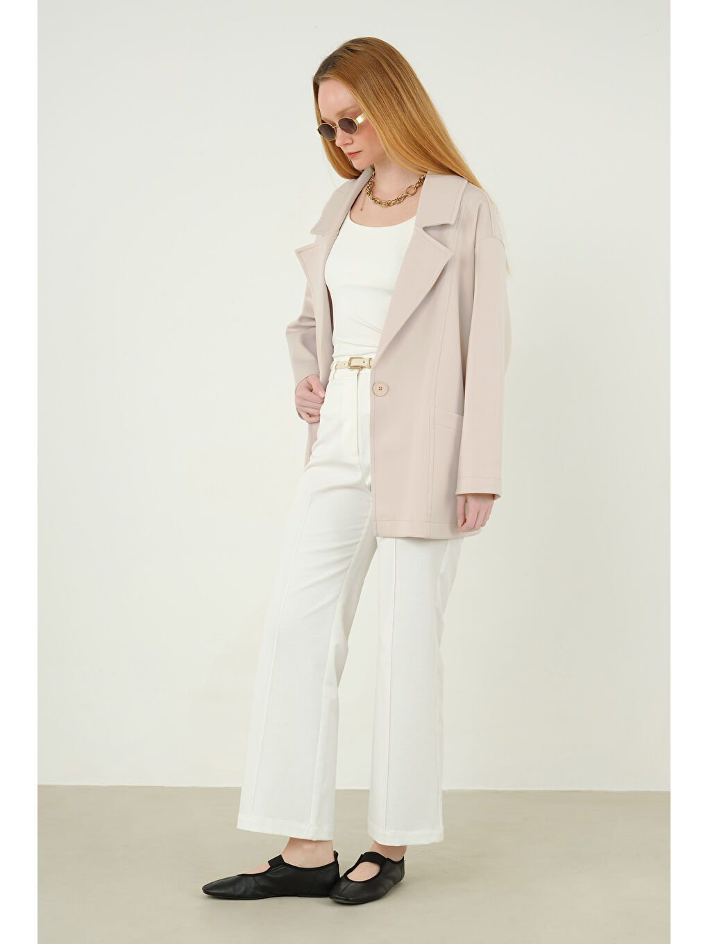 Maskülen Scuba Ceket Bej-3