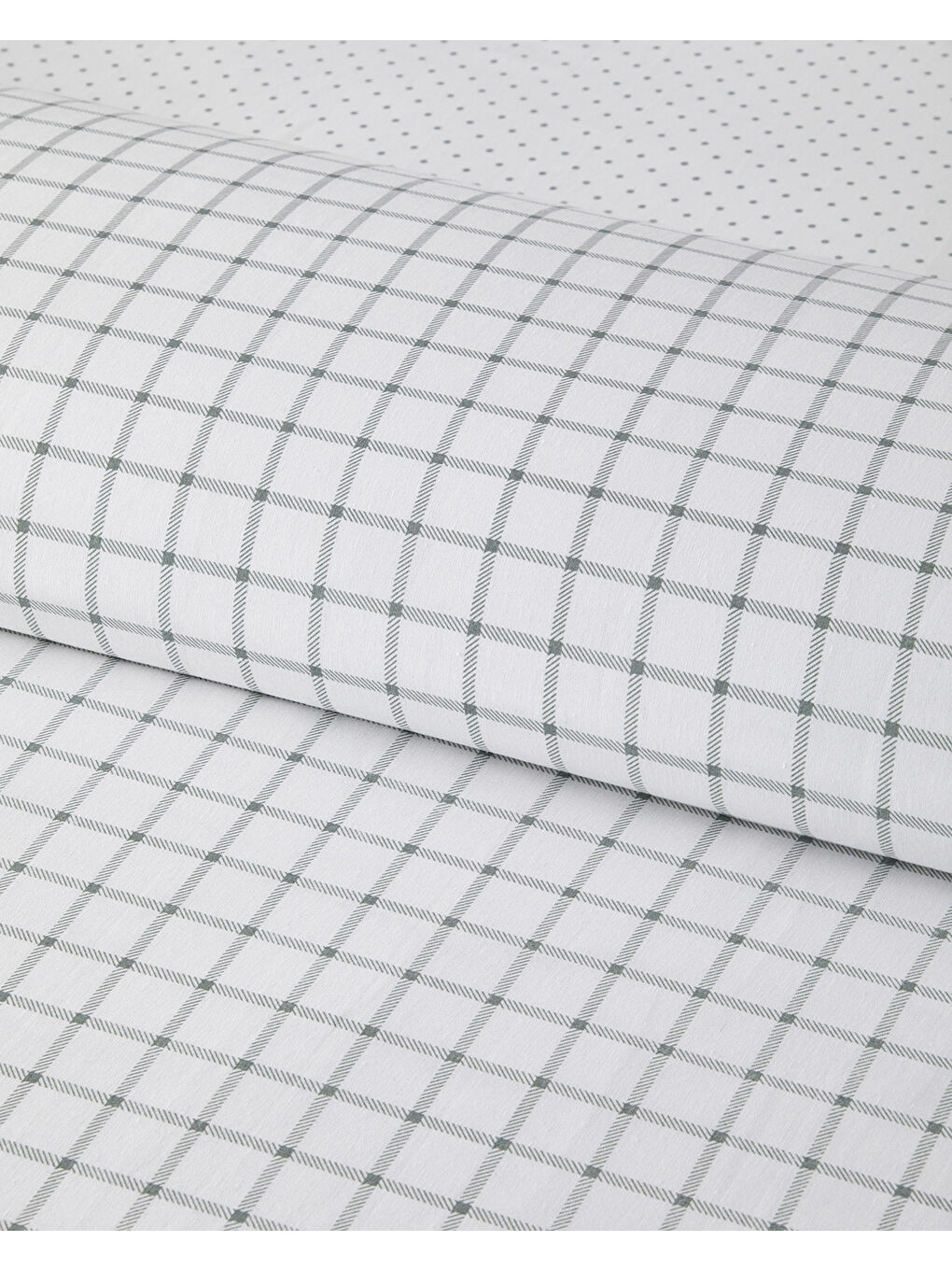 Yeşil Simple Checks Kolay Ütülenir Çift Kişilik Nevresim Takımı 200x220 cm Seledon-3
