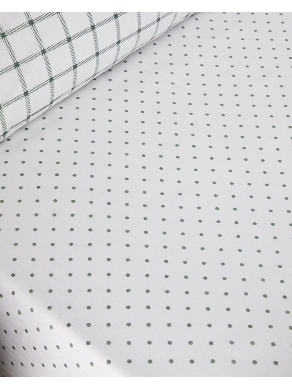 Yeşil Simple Checks Kolay Ütülenir Çift Kişilik Nevresim Takımı 200x220 cm Seledon-5