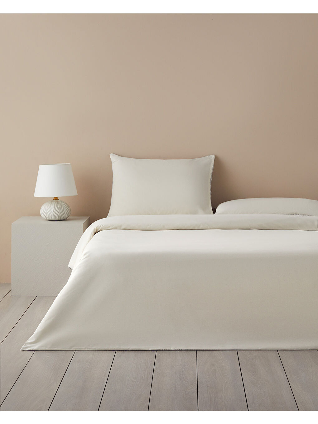 Waffle Check İpliği Boyalı Çift Kişilik Nevresim Takımı 200x220 cm Gri-1