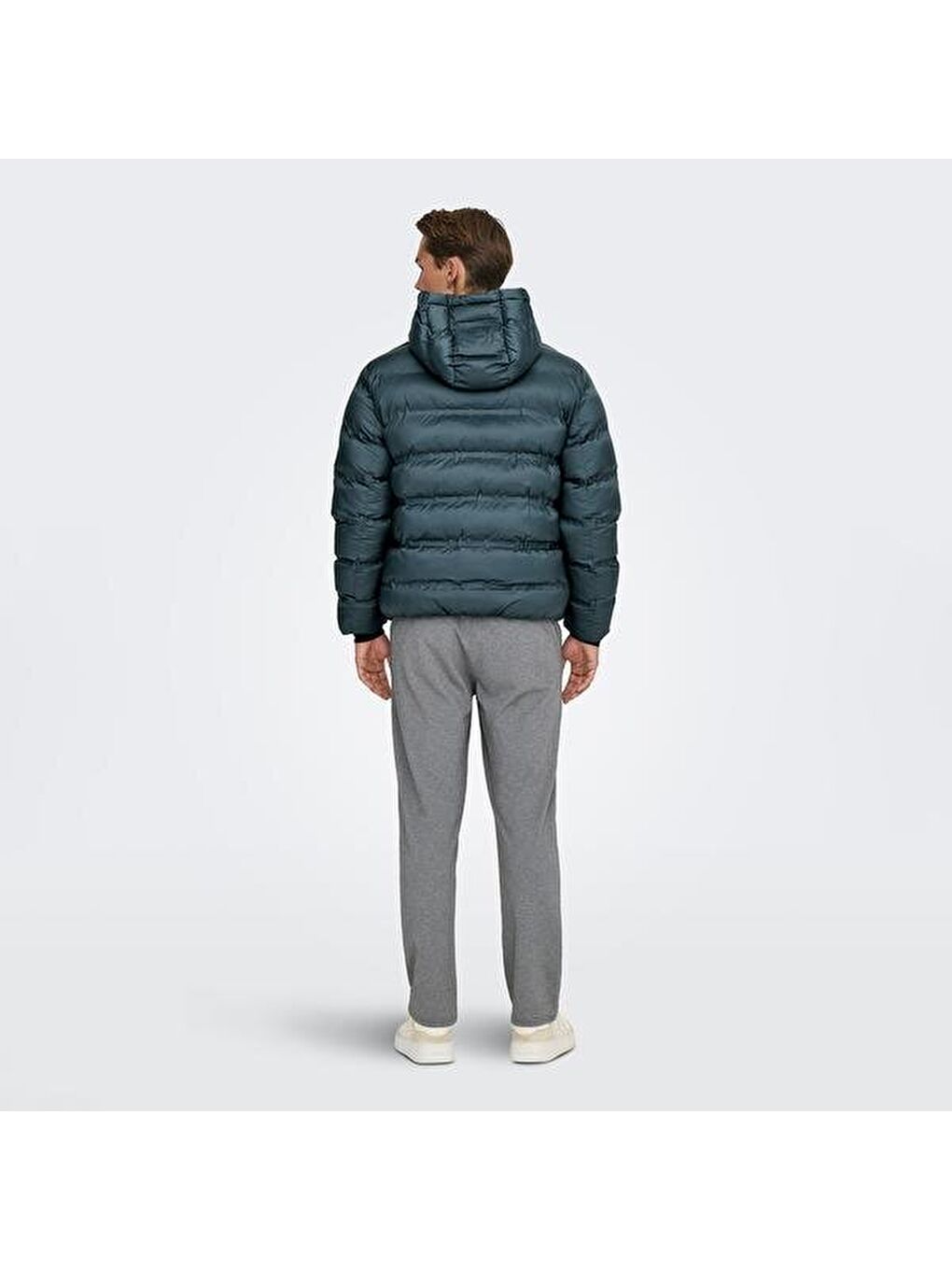 Union Seamless Life Puffer Erkek Yeşil Kapüşonlu Mont-2
