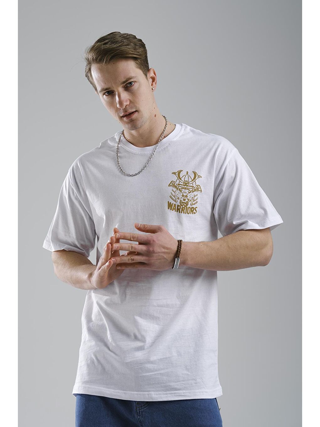 Beyaz Honour Warriors Unisex  Tişört