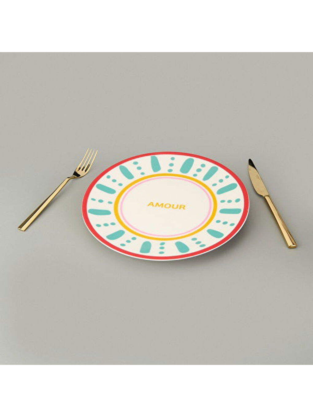 Karışık Kitchen Amour Servis Tabağı - Renkli - 25 cm-2