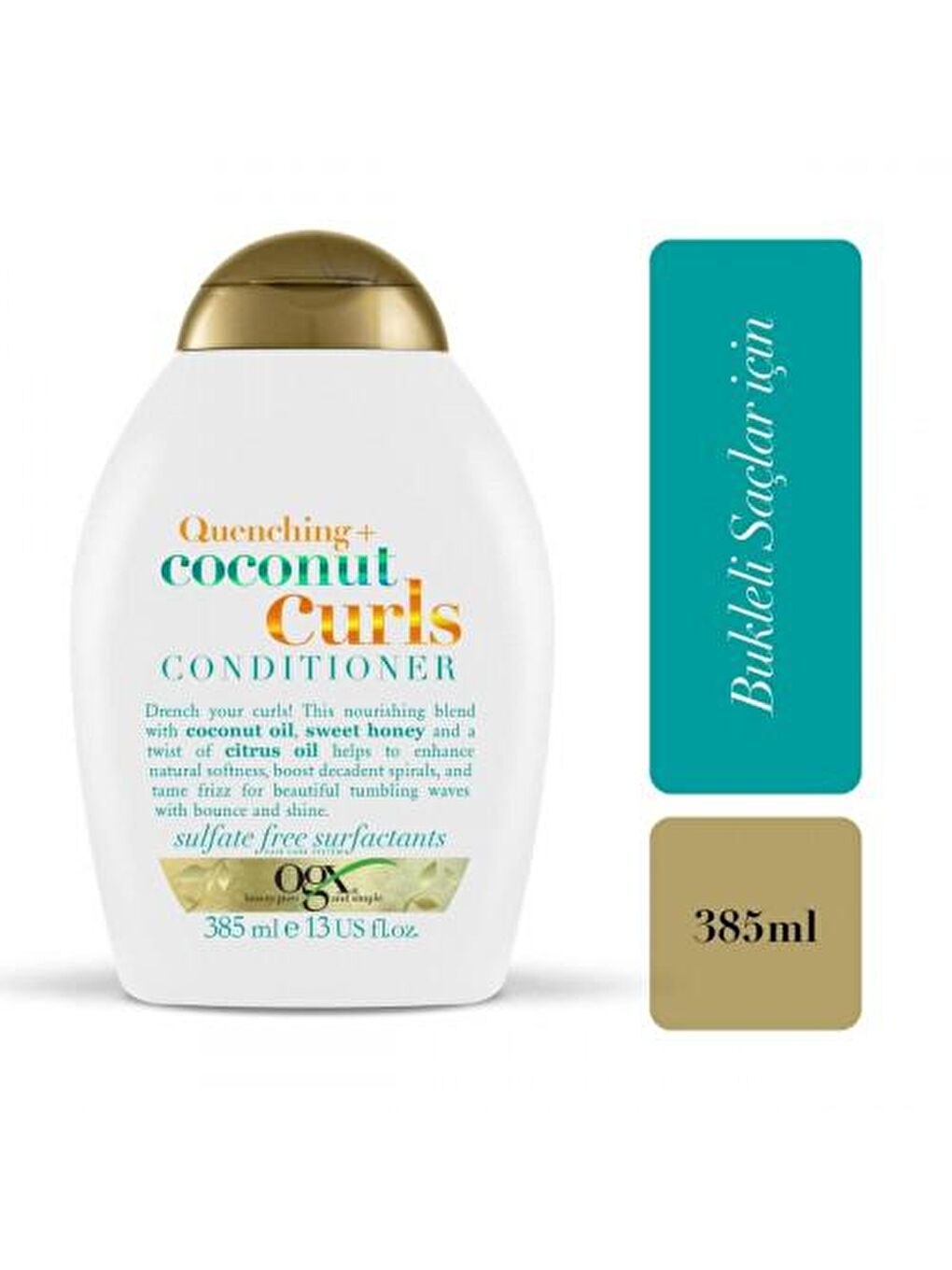 OGX Şeffaf Coconut Curls Bukleli Saçlar İçin Saç Bakım Kremi 385 ml