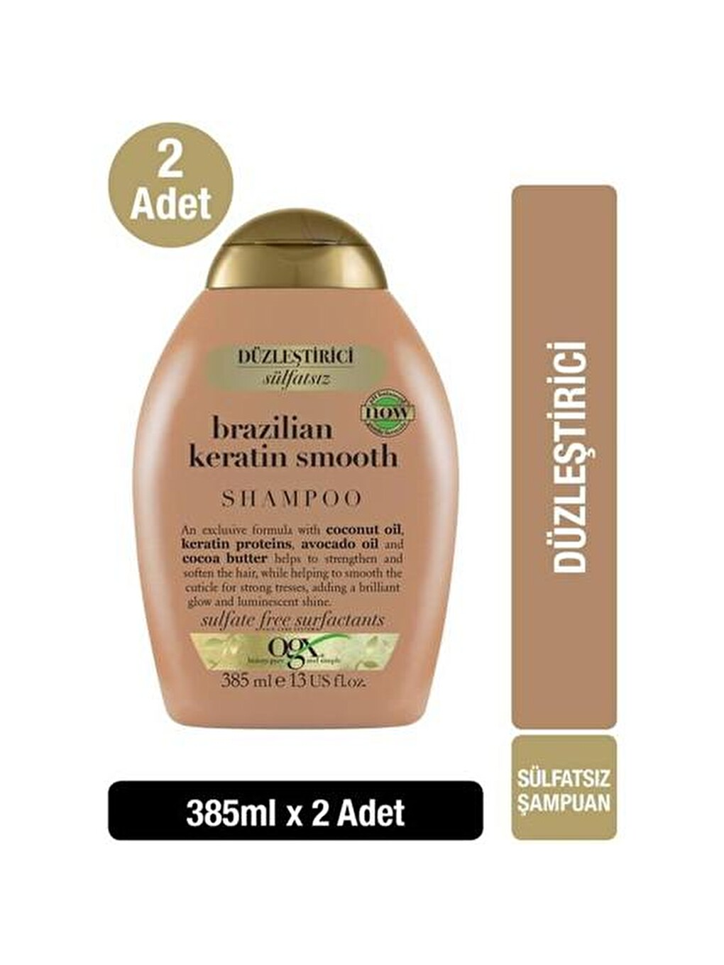 Brazilian Keratin Therapy Düzleştirici Etkili Şampuan 385 ml 2 li