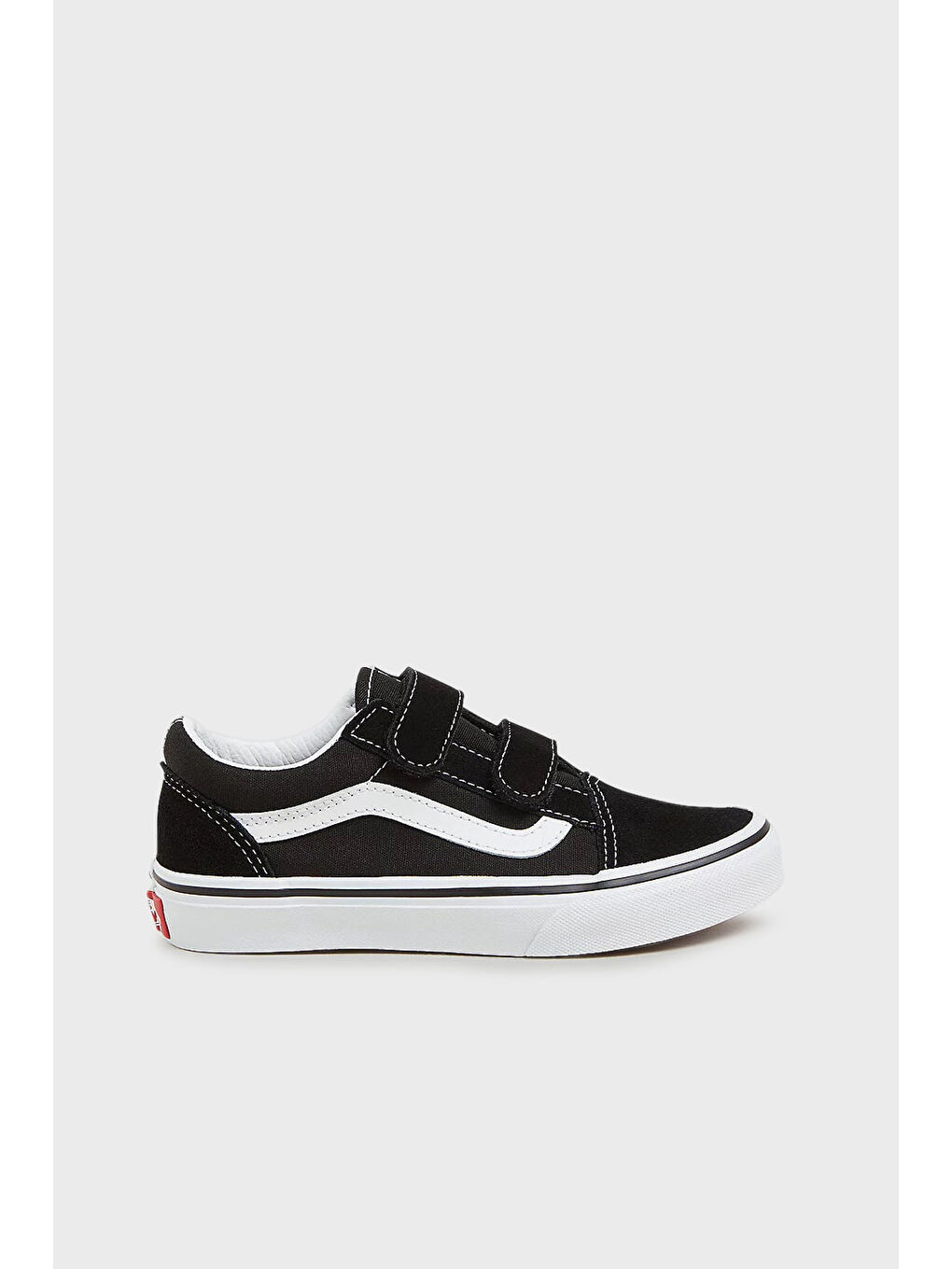 Vans Siyah Uy Old Skool V Cırt Cırtlı Deri Sneaker Unisex Çocuk Ayakkabı VN000VHE6BT1