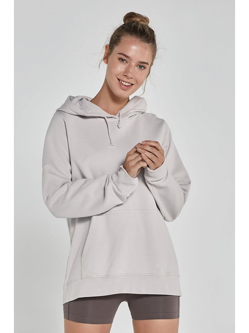 Lydney Kadın Kapüşonlu Sweatshirt Bej