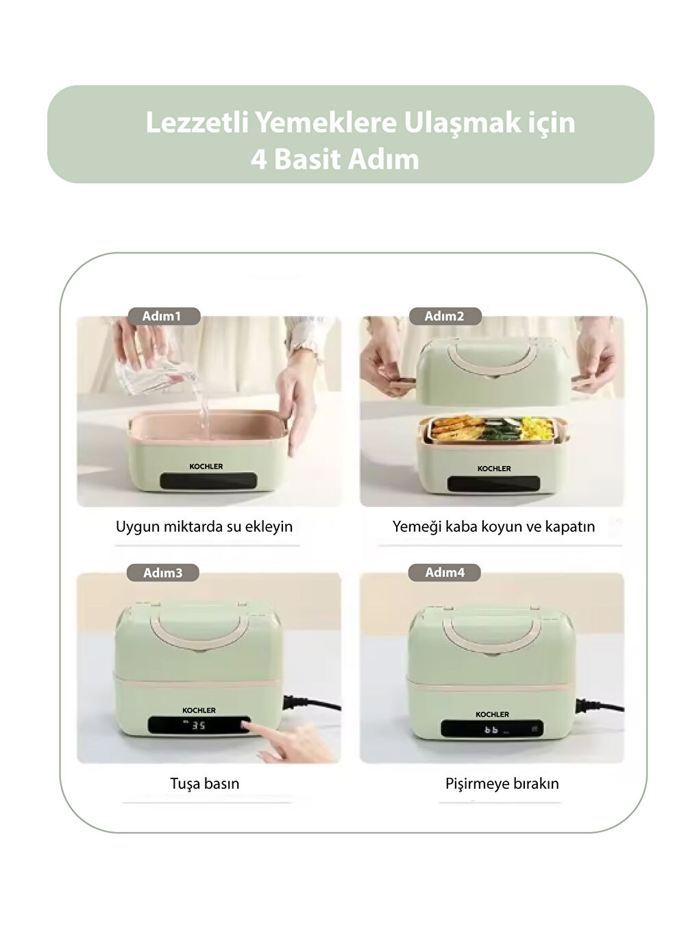 Yeşil Ev, Ofis ve Seyahat İçin Elektrikli Yemek Termosu ve Isıtıcı – 1,2 Lt – Sağlıklı ve BPA'sız-2