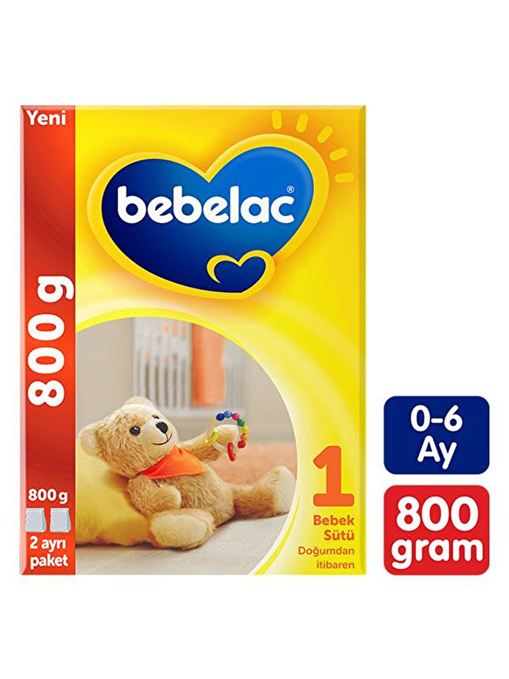 Bebelac Renksiz 1 Bebek Sütü 800 gr