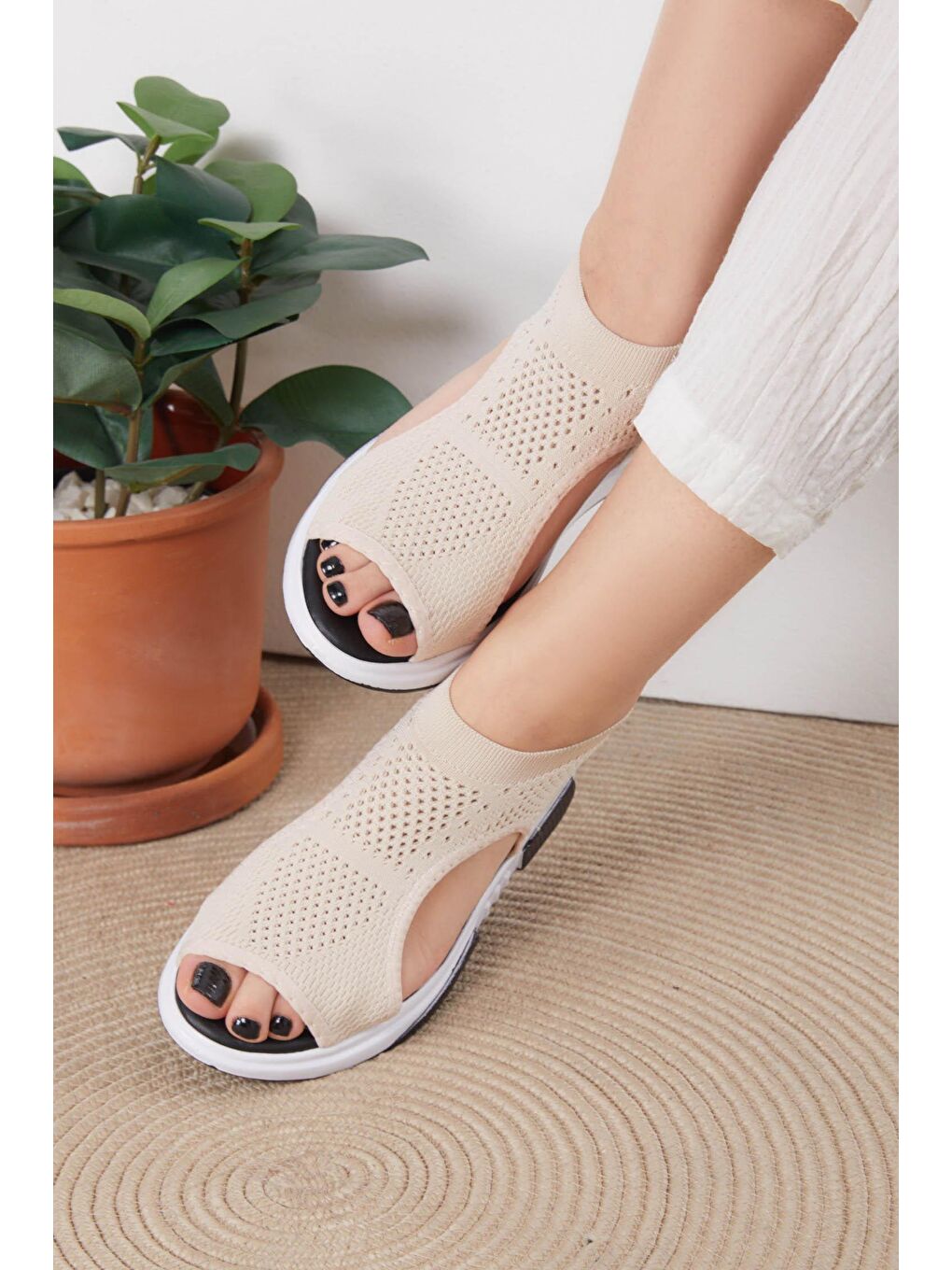 Kadın Bej Sandalet - 25831