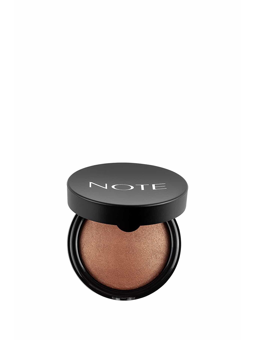 Note Cosmetique Bej Baked Powder 03 Caramel Cake Işıltılı Bitişli Highlighter Toz Yüz Pudrası