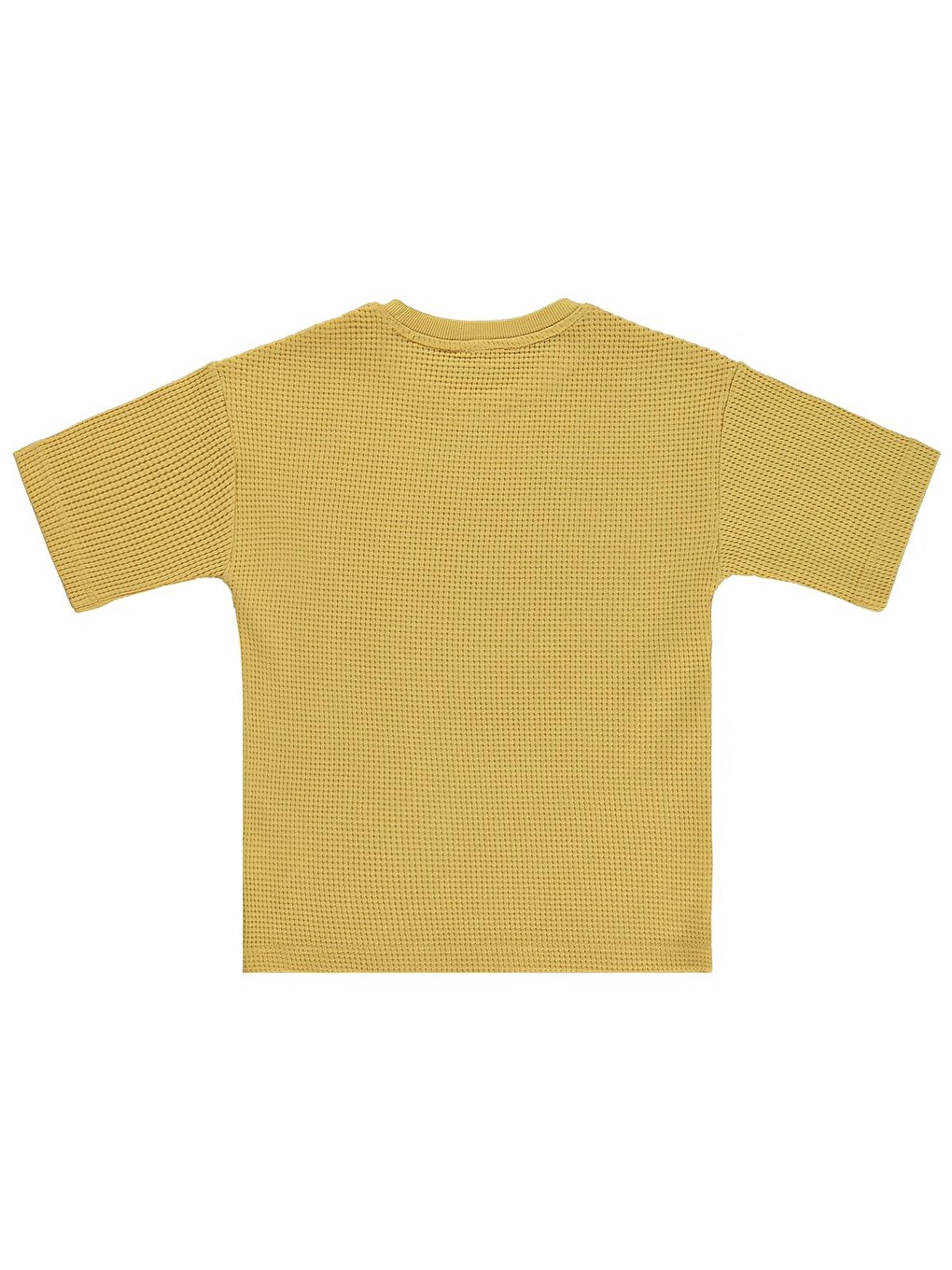 Boys Basic Waffle 10-13 Yaş Tişört - Sarı-2