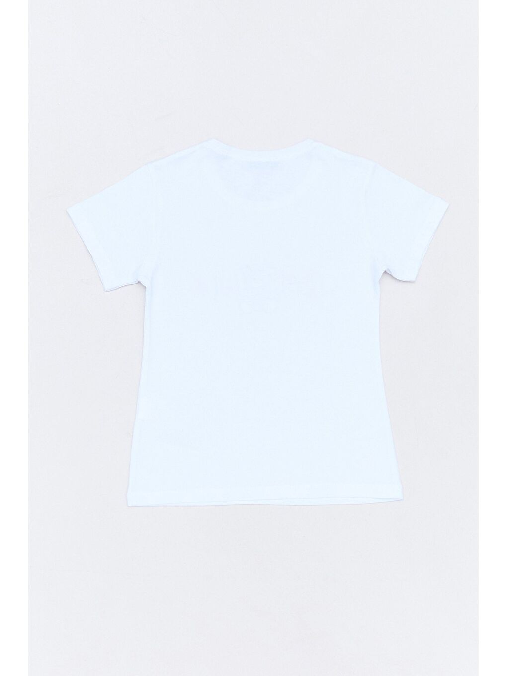 Beyaz %100 Pamuk Ayıcık Baskılı Kız Çocuk Tişört-1