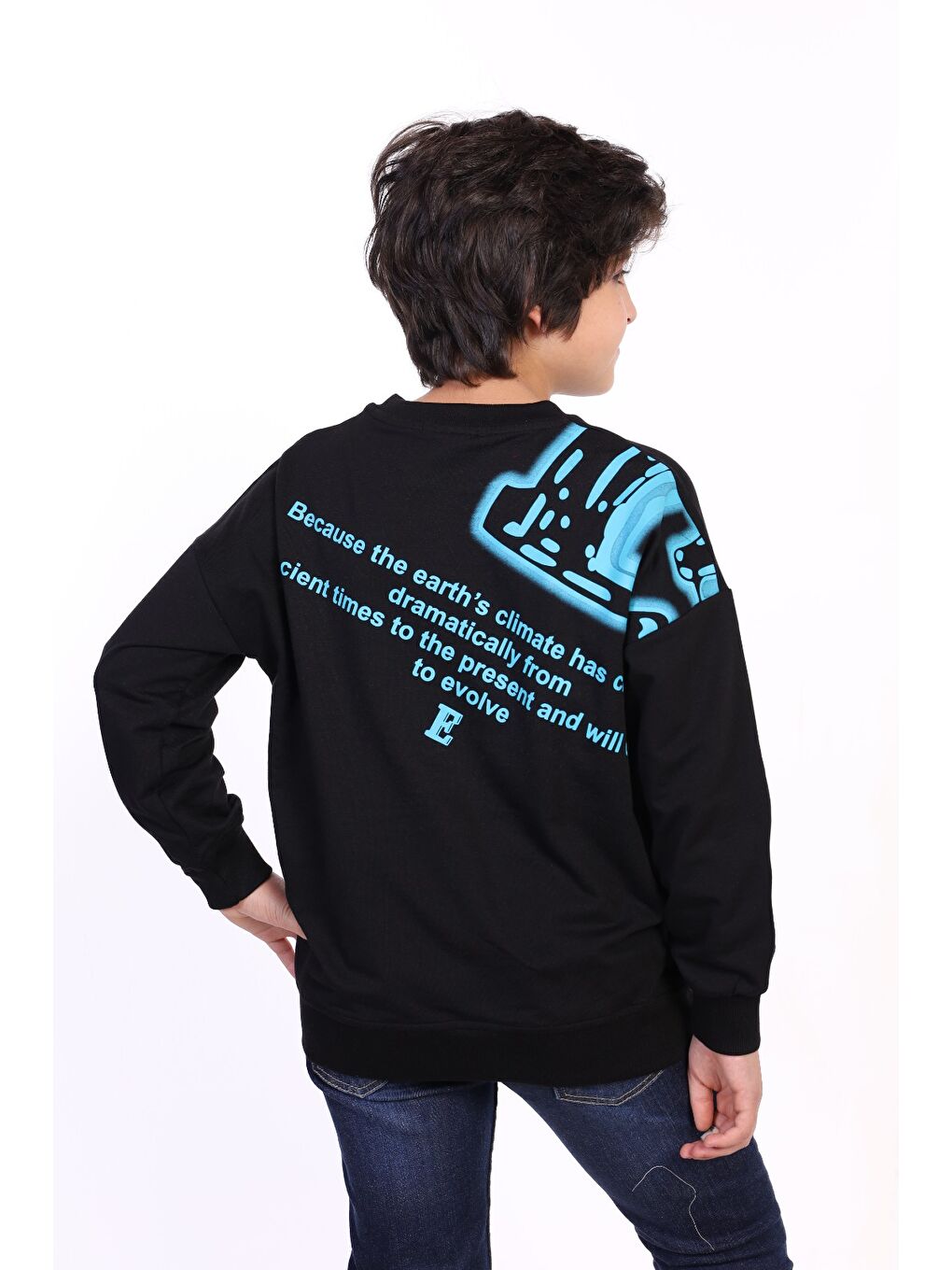 Toontoykids Siyah Erkek Çocuk Baskılı Sweatshirt - 1