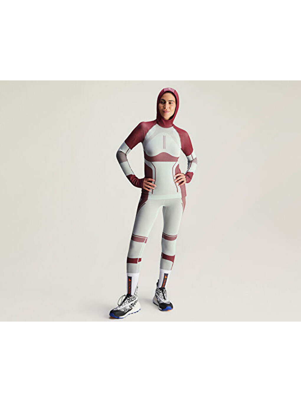 Asmc Tst Ls Ho Kadın Outdoor Uzun Kollu Tişört Iw6368 Gri-11