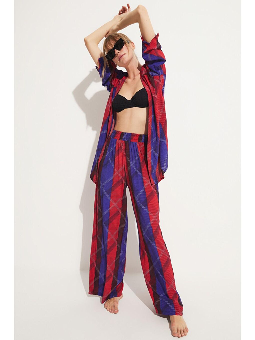 Karışık Çift Renkli Kimono Takım-3