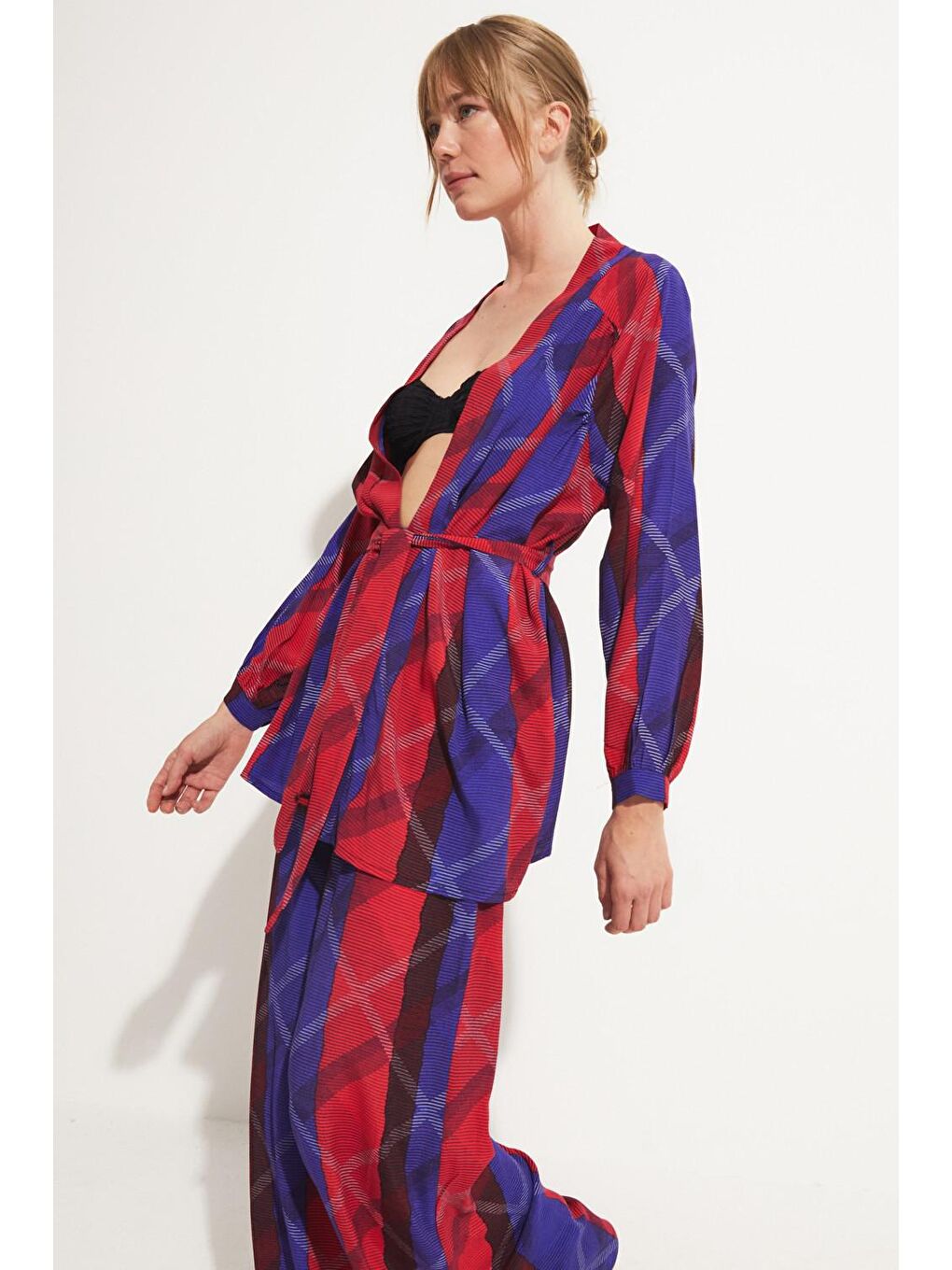 Karışık Çift Renkli Kimono Takım-4