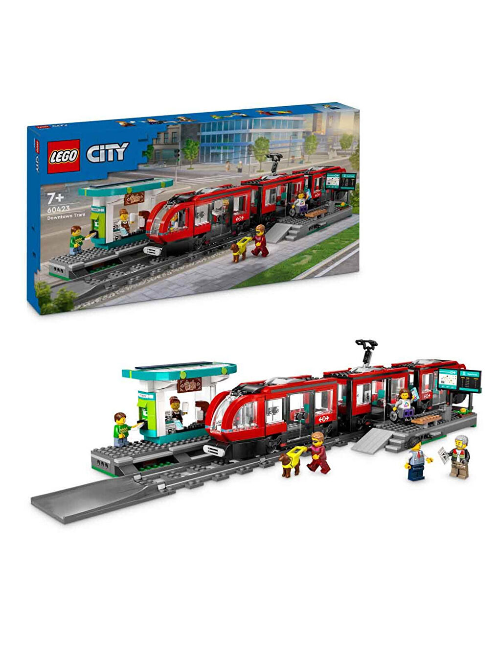 Lego City Şehir Merkezi Tramvay İstasyonu Oyuncak Seti 60423