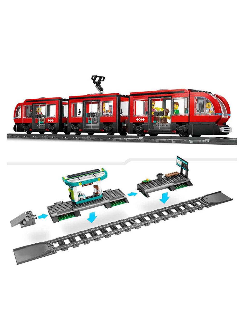 Lego City Şehir Merkezi Tramvay İstasyonu Oyuncak Seti 60423 - 2