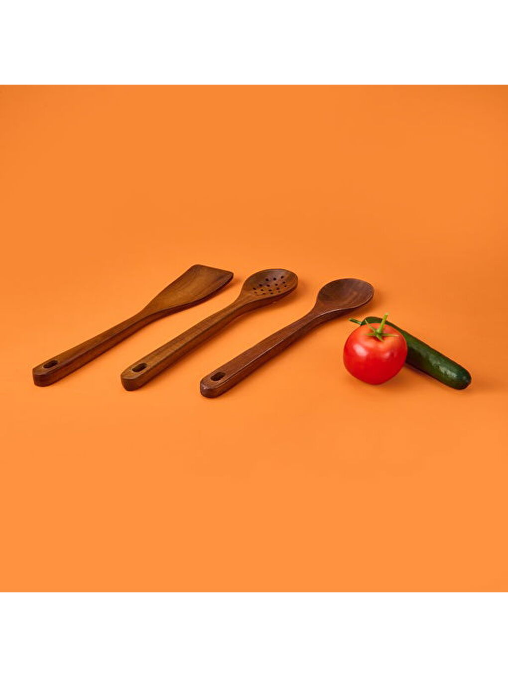 Akasya 3'lü Kaşık Seti - Açık Kahverengi-3