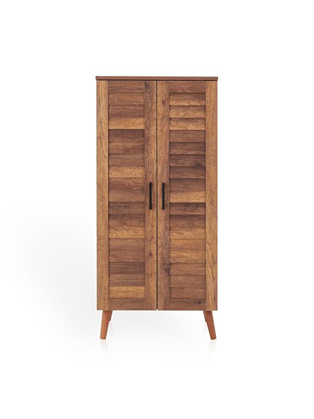 Kahverengi Panjur Görünümlü Çok Amaçlı Dolap - Barok Ceviz
