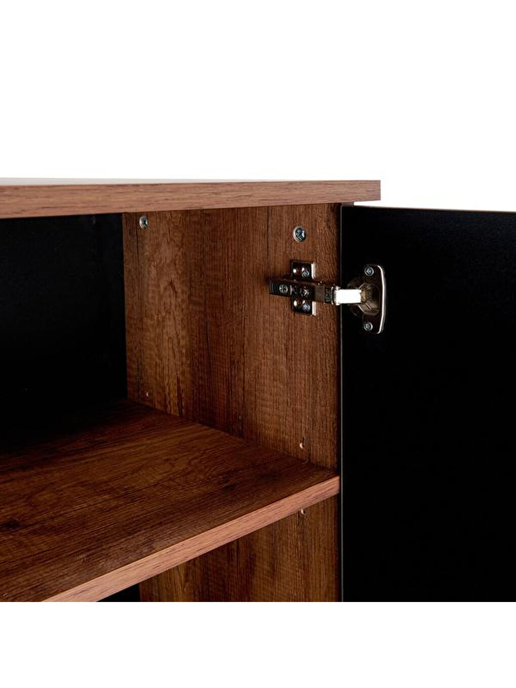 Kahverengi Panjur Görünümlü Çok Amaçlı Dolap - Barok Ceviz-3