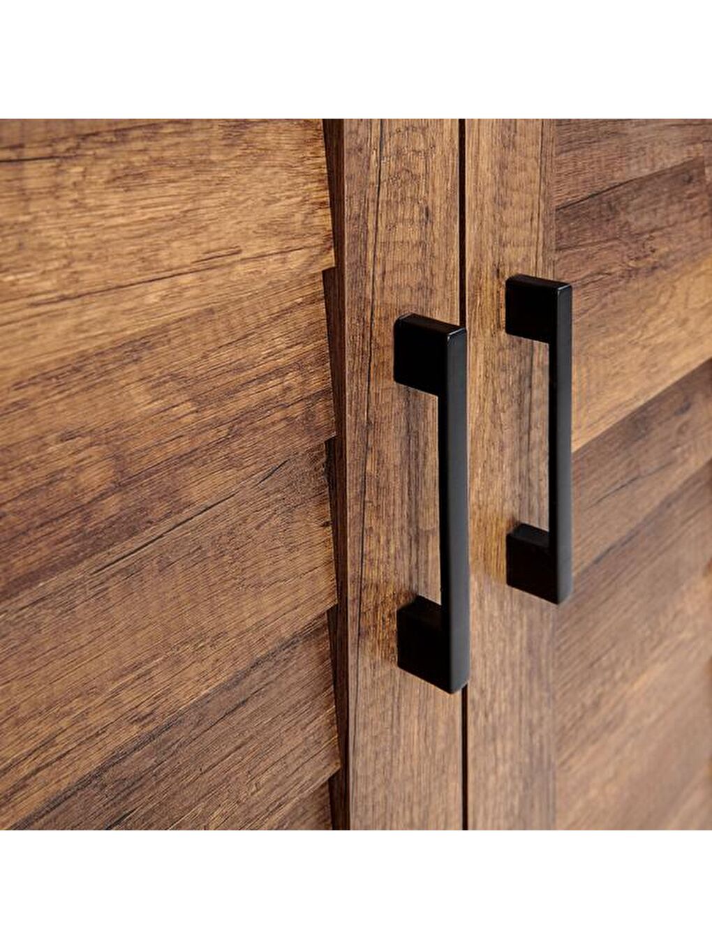 Kahverengi Panjur Görünümlü Çok Amaçlı Dolap - Barok Ceviz-4