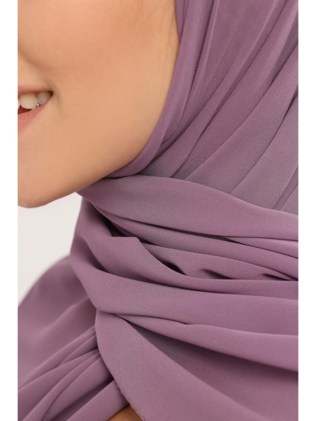 Pembe Hazır Pratik Lüks Boru Boneli Şifon Şal-3