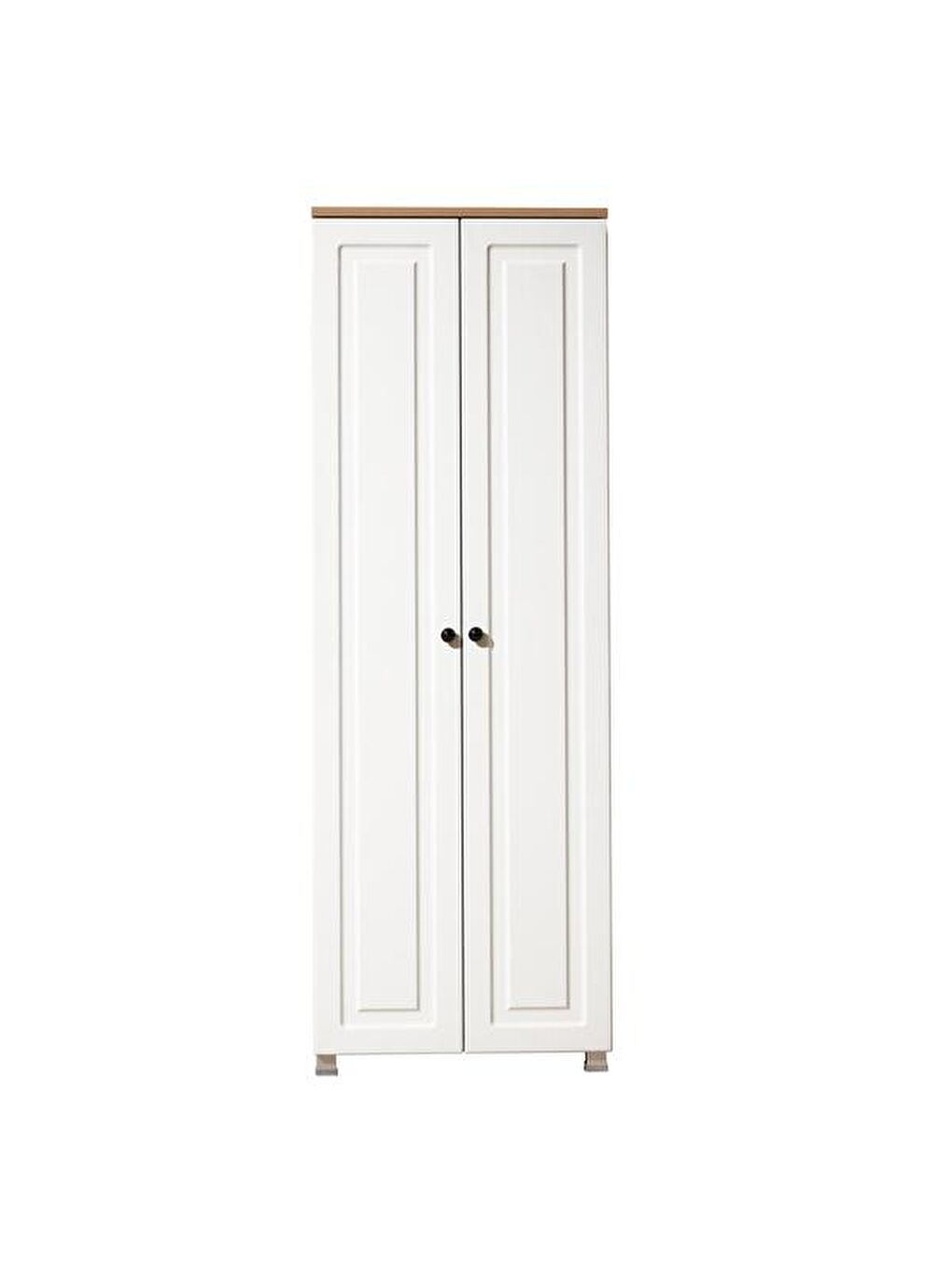 Kahverengi Ares 2 Kapak ve 8 Raflı Çok Amaçlı Dolap - Safir Meşe / Beyaz-3