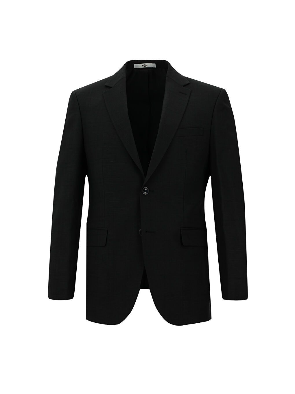 Siyah Slim Fit Dar Kesim Ekose Takım Elbise-1