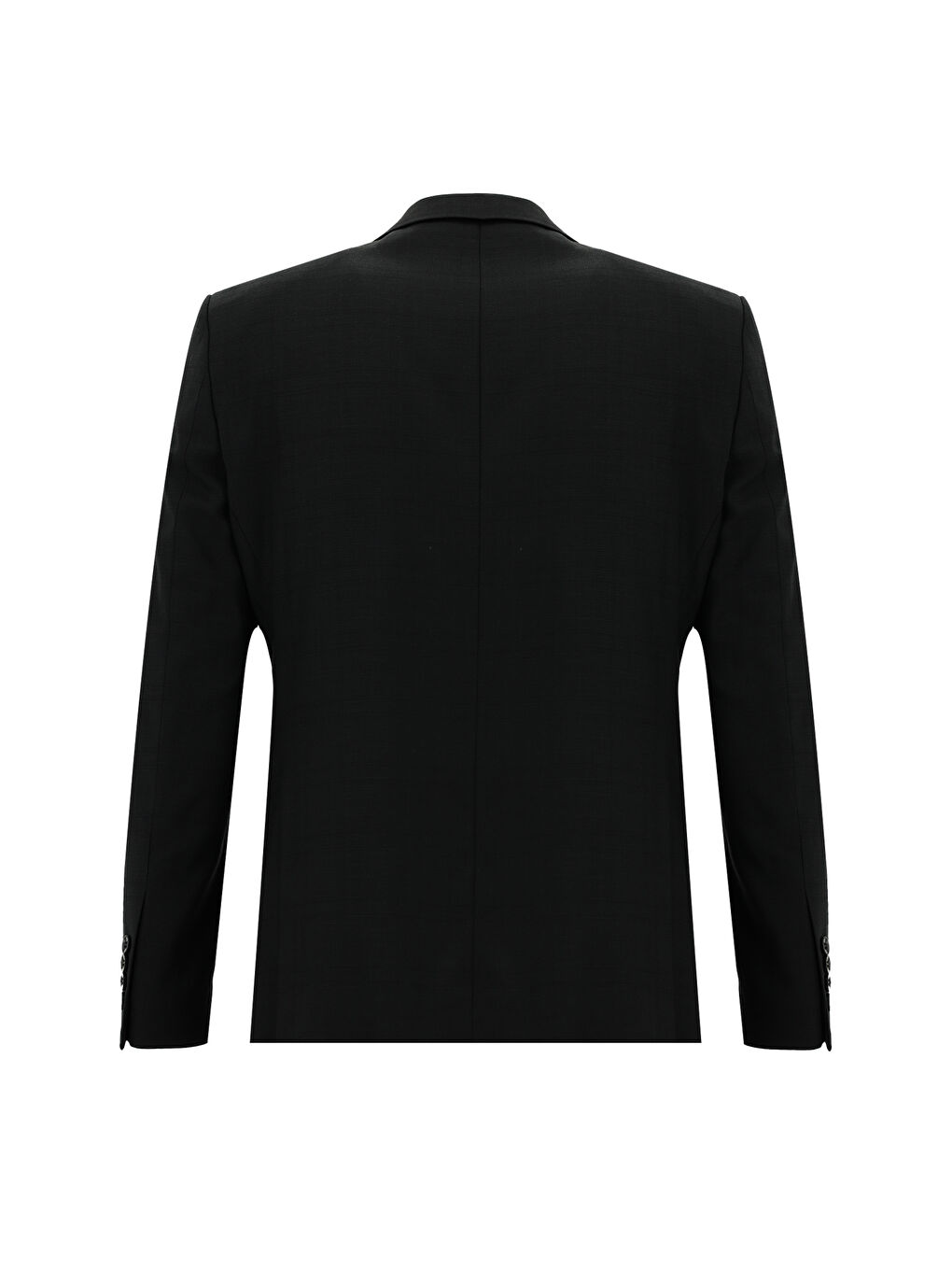 Siyah Slim Fit Dar Kesim Ekose Takım Elbise-2