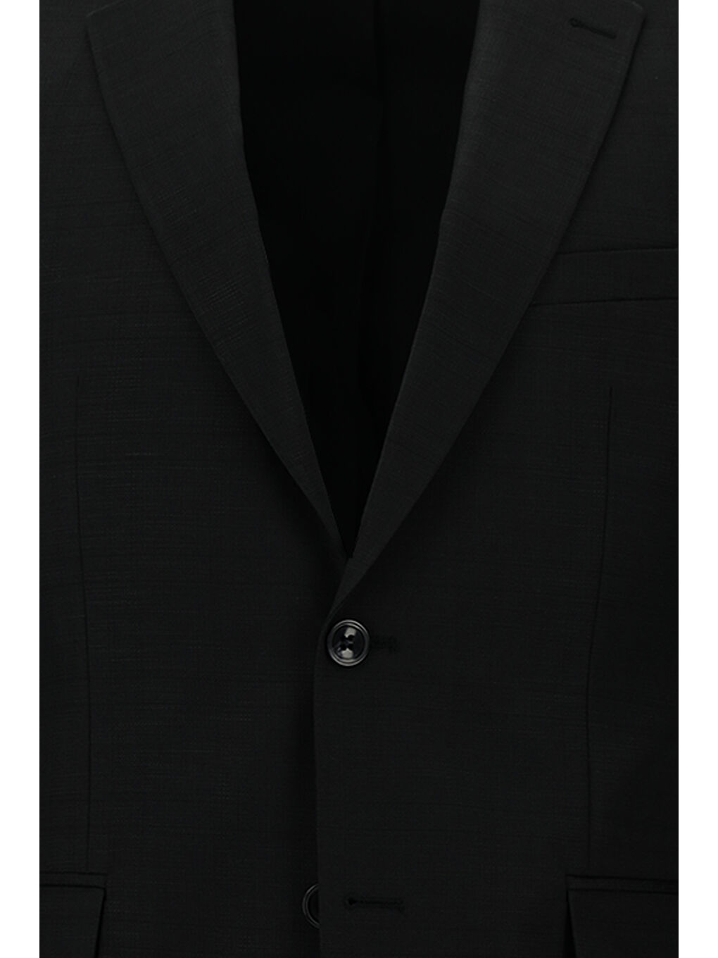 Siyah Slim Fit Dar Kesim Ekose Takım Elbise-3