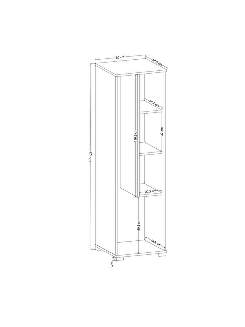 Çok Amaçlı Temizlik ve Ütü Masası Dolabı - Beyaz-4