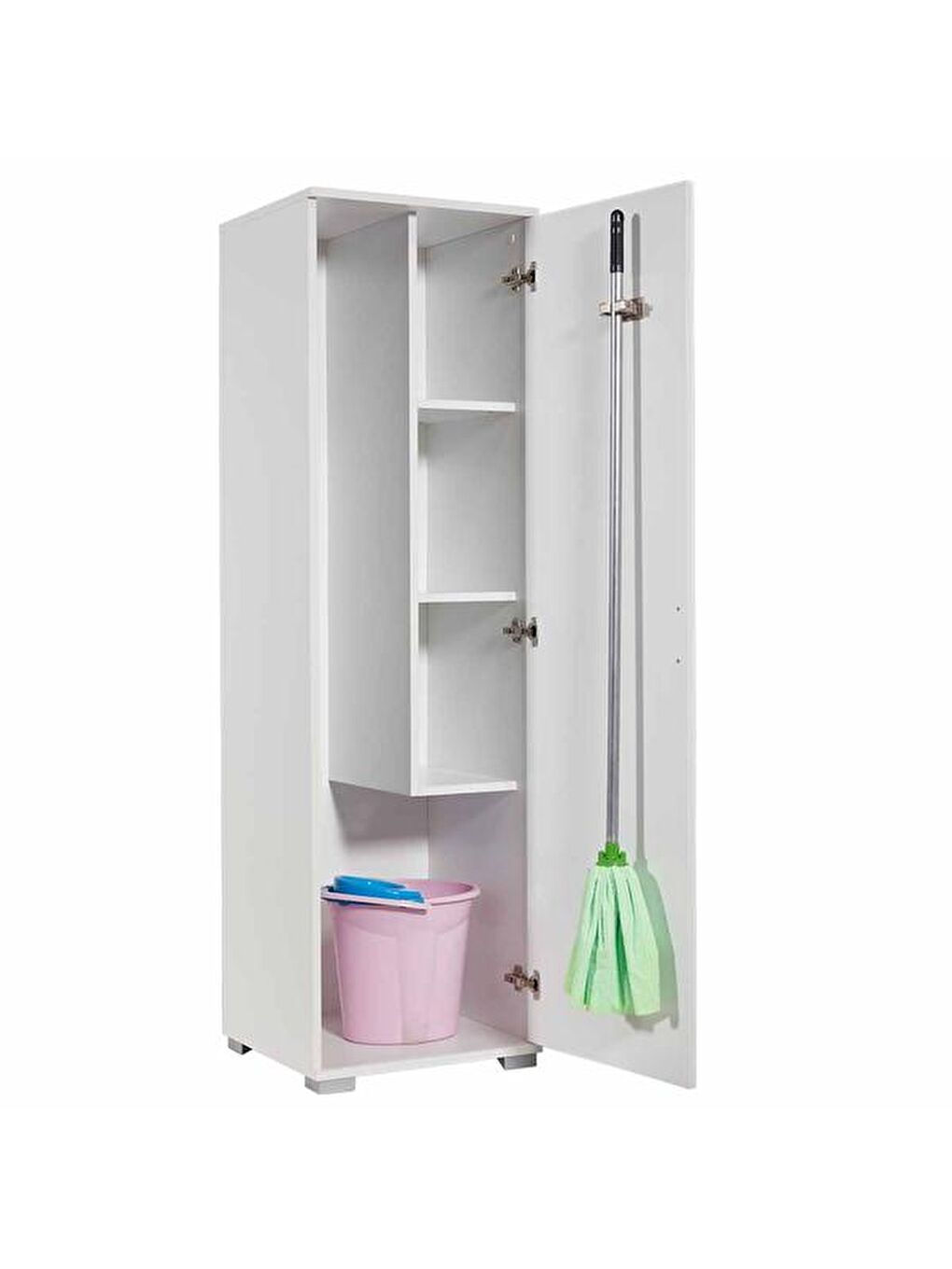 Çok Amaçlı Temizlik ve Ütü Masası Dolabı - Beyaz-9
