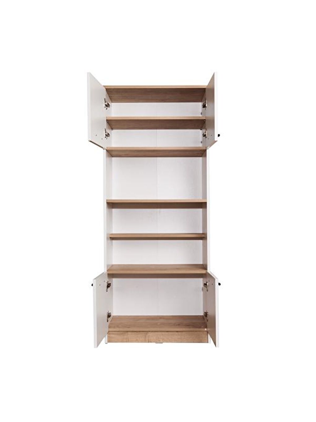 4 Kapaklı Fırın Bölmeli Kiler Dolabı - Beyaz / Safir Meşe-7