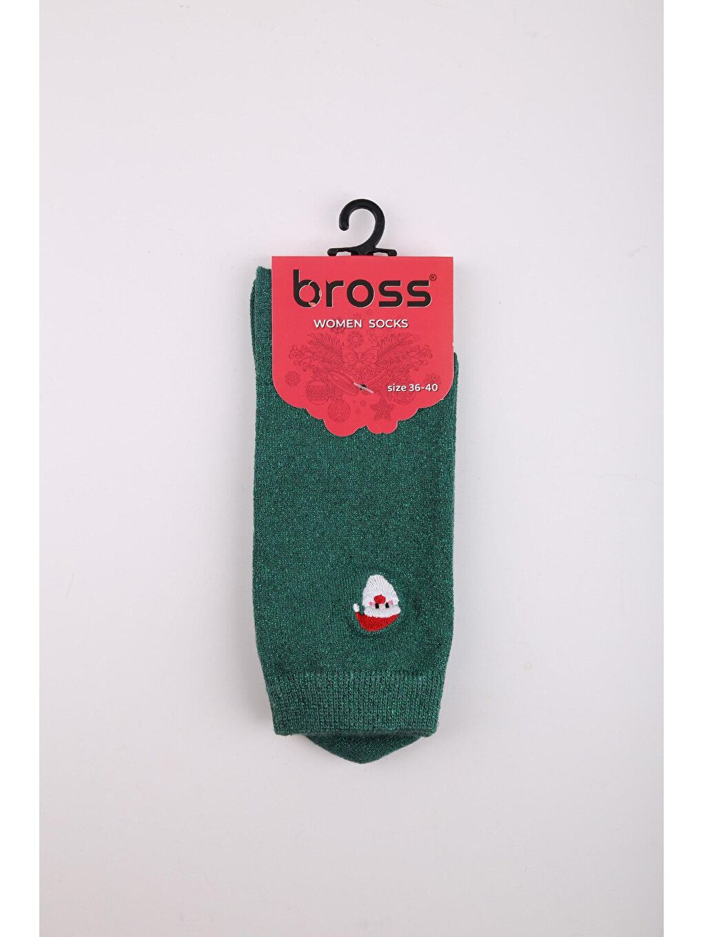 Karışık Yılbaşı Kutulu Simli Nakışlı Kadın Çorap-5