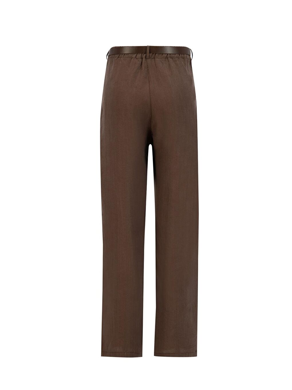 Kahverengi Kemerli Palazzo Lyocell Pantolon 25Y2810 Kakao-5